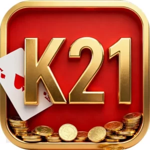 K21 Game Logo with Cards and Coins for Android Download